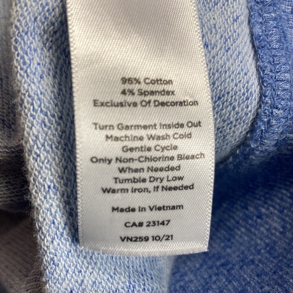 T by Talbots Women Size SP Light Blue Space Dyed Zip up Jacket - Picture 10 of 11